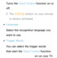 Page 401Turns the Voice Control function on or 
o f f.
 
NThe VOICE ˜ button on your remote 
is always activated.
 
●Language
Select the recognition language you 
want to use.
 
●Trigger Words
You can select the trigger words 
that start the Voice Control function. 
Alternatively you can turn on your TV 
 