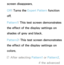 Page 73screen disappears.
Off: Turns the Expert Pattern function 
o f f.
Pattern1: This test screen demonstrates 
the effect of the display settings on 
shades of grey and black.
Pattern2: This test screen demonstrates 
the effect of the display settings on 
colors.
 
NAfter selecting Pattern1 or Pattern2, 
you can adjust any of the advanced 
 