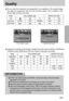 Page 3939
Quality 
You can select the compression ratio appropriate for your application of the captured images.
The higher the compression ratio, the lower the picture quality. This is available in Auto,
Manual, Night, and Movie clip modes
Mode  
Icon
Sub menu S.FINE FINE NORMAL HIGH LOW
File Format jpeg jpeg jpeg mov mov
STILL IMAGE modeMOVIE CLIP mode
320 160
Image Size and Quality for the Number of Images that can be saved in a Memory Card/Shooting
Time(When using a 32MB Memory Stick Duo; based on Samsungs...