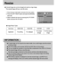 Page 5454
Resize
A stored image size can be changed and used as a logo image.
The resized image will have a new file name.
1. Press the play mode button and press the menu button.
2. Press the LEFT/ RIGHT button and select the [RESIZE]
menu tab.
3. Select a desired sub menu by pressing the UP/ DOWN
button and press the OK button.
A Large image can be resized to be made smaller, but a small image cannot be resized
to become larger.
Only JPG images can be resized. MOVIE and WAV files can’t be resized.
You can...