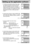 Page 9696
Setting up the application software
5. The Software License Agreement window will open, asking
you to agree to the licensing. Use the button on the bottom
left to select the language of your choice, and then click
[Agree] to accept the license agreement. The installation will
proceed to the next stage. If you do not agree to the license
agreement, click [Disagree]. The installation will be canceled. 
If the language of your choice is not listed, please select
[English].
6. A window will open, asking...