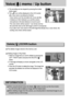 Page 4646
Voice(    ) memo / Up button
4. The recording can be stopped by pressing the shutter
button again.
5. The (       ) icon will be displayed on the LCD monitor
after voice memo recording has finished. 
- Voice memos can’t be recorded onto movie clip files.
- A distance of 40cm between you and the camera
(microphone) is the best distance to record sound.
- The voice memo will be saved in *.wav format, but has
the same file name as the still image to which it corresponds.
- If you add a new voice memo to...