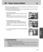 Page 6767
PLAY
UP / Voice memo button
1. Press the play mode button.
2. Press the 5 function button to select an image that you wish to
add sound to.
3. Press the voice memo button (    ) and the voice memo
indicator will display. The camera is now ready to record audio.
4. Press the shutter button to start recording.
The [RECORDING] message will be displayed on the LCD
monitor (as shown) and audio is recorded to the still image for
10 seconds.
5. Recording can be stopped by pressing the shutter button again....