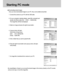 Page 100100
Downloading stored images
Once you have downloaded images to your PC, they can be edited and printed.
Starting PC mode
1. Connect the camera to your PC with the USB cable.
2. On your computer’s desktop display, select [My computer] and
double click [Removable Disk 
DCIM 100SSCAM]. 
The image files will then be displayed.
3. Select an image and press the right mouse button. 
4. A pop-up menu will open.
Click [Cut] or [Copy] menu
[Cut] : cuts a selected file.
[Copy] : copies files.
5. Click a folder...