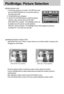 Page 7474
PictBridge: Picture Selection
Select pictures to print
1. Connect the camera to your printer. The USB menu must
be set to [PRINTER] before you connect the camera to
the printer.(See p.86)
2. The [IMAGES] menu will appear.
3. Use the UP and DOWN buttons to select the desired
submenu value, and then press the OK button.
When [ONE PIC] is selected : The PictBridge function will
be applied only to the picture currently displayed.
When [ALL PICS] is selected : The PictBridge function will be applied to all...