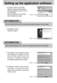 Page 100100
Setting up the application software
If you select [Exit] at the step 3, the application program installation will be cancelled.
INFORMATION 
If you select [Cancel] at step 4, a window for installing PhotoImpression will be displayed.
INFORMATION 
3. A window for which you can select
application software will be displayed.
Select the application program and click
the [Install] button. 
Refer to page 98 for more information
about the application program.
4. Install Digimax Viewer. 
Click [Next >]...