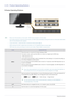 Page 373-19Using the product
3-19 Product Operating Buttons
Product Operating Buttons
 • Press one of the buttons on the monitor. OSD Guide will appear on the screen.
• If you press a button on the front of the monitor, an OSD Guide will display showing the function of the button before the 
menu for the pressed button appears.
• To go to the menu, press the button on the front of the monitor again.
• When pressing a button, please press the bottom of a ● displayed below its button label.
• OSD Guide may vary...