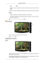 Page 42•
Auto •Wide
• Auto - The screen is displayed in accordance with the screen aspect ratio of\
 the input
signals.
• Wide - A full screen is displayed regardless of the screen aspect ratio of t\
he input signals.  Note
• Signals not available in the standard mode table are not supported.
• If the wide screen which is the optimal resolution for the monitor is se\
t on your PC, this
function is not performed.
MENU 
→   ,   →   →   ,   →  →  ,   → MENU
 Information
Shows a video source, display mode on the...