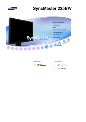 Page 1  
  
  
  
  
  
  
  
  
  
  
  
  
   
     
 
 
Install drivers   Install programs  
  
    
 
 
     
SyncMaster 225BW
 