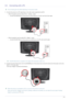 Page 15Installing the Product2-5
2-5 Connecting with a PC
 The connecting part may differ depending on the product model. 
1.Connect the product to a PC depending on the video output supported by the PC.
• When the graphics card provides D-Sub	Analog
output
• Connect the [
RGB IN] port of the product to the [D-Sub] port of the PC with the D-Sub cable.
• When the graphics card provides DVI	Digital
output
• Connect the [DVI IN] port of the product to the [DVI] port of the PC with the DVI cable.
 The [DVI...