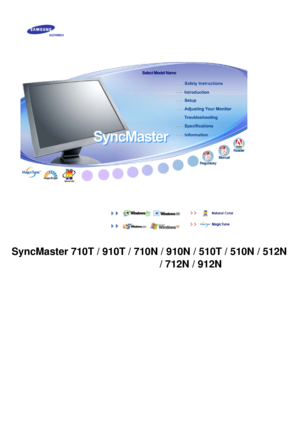 Page 1  
  
  
 
 
  
     
    
 
SyncMaster 710T / 910T / 710N / 910N / 510T / 510N / 512N 
 / 712N / 912N 
 
 
 