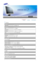 Page 53 
 
 General  
General
Model NameSyncMaster 910T
LCD Panel
Size19 Diagonal
Display area376.32 (H) x 301.056 (V)
Pixel Pitch0.294mm (H) x 0.294mm (V)
Typea-si TFT active matrix
Synchronization
Horizontal30 ~ 81 kHz
Vertical56 ~ 75 Hz
Display Color
16,777,219 Colors 
Resolution
Optimum resolution1280 x 1024@60 Hz
Maximum resolution1280 x 1024@75 Hz
Input Signal, Terminated
RGB Analog , DVI(Digital Visual In terface) Compliant Digital RGB  
0.7Vp-p Positive at 75 ohms 
Separate H/V sync, Composite sync, SO...