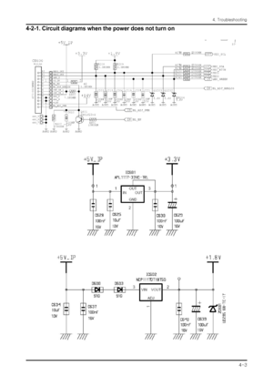 Page 31
4-3
4. Troubleshooting

4-2-1. Circuit diagrams when the power does not turn on
 