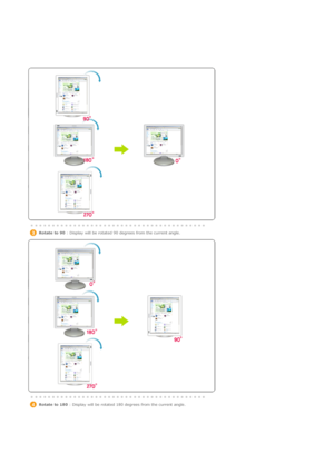 Page 54 Rotate to 90 : Display will be rotated 90 degrees from the current angle. 
 Rotate to 180  : Display will be rotated 180 degrees from the current angle. 
 