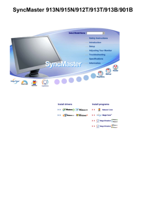 Page 1  
  
  
  
  
  
  
  
  
  
  
  
  
   
     
 
 
 
Install drivers   Install programs  
  
  
  
  
     
SyncMaster913N/915N/912T/913T/913B/901B
 