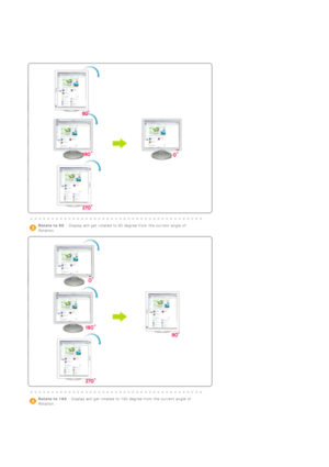 Page 68 Rotate to 90 : Display will get rotated to 90 degree from the current angle of 
Rotation. 
 Rotate to 180 : Display will get rotated to 180 degree from the current angle of 
Rotation. 
 