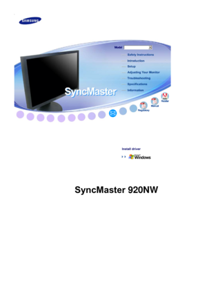 Page 1  
  
  
  
  
  
  
  
  
  
  
  
  
   
     
 
 
 
Install driver  
 
   
 
 
  
SyncMaster 920NW  
 