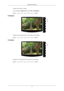 Page 36Changes the clearance of image.
( Not available in 
MagicColor mode of Full and Intelligent. )
MENU →   ,   →   →   ,   →   →   ,   → MENU
H-Position Changes the horizontal position of the monitors entire display.
MENU → 
 ,   →   →   ,   →   →   ,   → MENU
V-Position Changes the vertical position of the monitors entire display.
MENU → 
 ,   →   →   ,   →   →   ,   → MENU
Adjusting the Monitor
35 