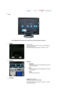 Page 13Rear 
(The configuration at the back of the monitor may vary from product to product.) 
1. POWER  
Power terminal 
Connect the power cord for your monitor to the POWER on 
the back of the monitor. 
This product may be used with 100 ~ 240VAC(+/- 10%).  
2. DVI/PC IN  
DVI/PC IN 
1.
DVI(HDCP)
: Connect the DVI cable to the DVI(HDCP) port on the 
back of your monitor.  
2.
RGB
: Connect the signal cable to the RGB port on the back 
of your monitor. 
3.
AUDIO
: PC sound terminal (input) 
3. EXT(RGB)...