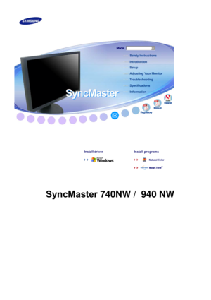 Page 1  
  
  
  
  
  
  
  
  
  
  
  
  
   
     
 
 
 
Install driver   Install programs  
  
    
 
 
     
SyncMaster 740NW /  940 NW  
 