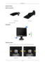 Page 15Using the Stand
Monitor Assembly
Simple StandHAS Stand
Monitor and Bottom
HAS Stand
A. Stand Stopper
Attaching a Base This monitor accepts a 75 mm x 75 mm VESA-compliant mounting interface pad.
Simple StandHAS Stand
Connections
14
 