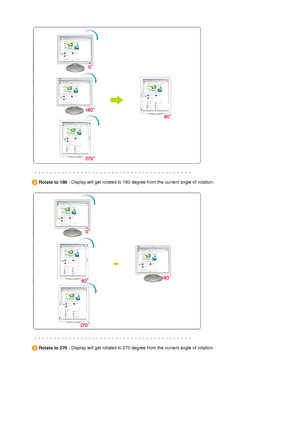 Page 37  
 
 
 
Rotate to 180 : Display will get rotated to 180 degree from the current angle of rotation. 
 
 
 
 
 
Rotate to 270 : Display will get rotated to 270 degree from the current angle of rotation. 
 
 