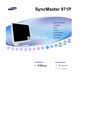 Page 1  
  
  
  
  
  
  
  
  
  
  
  
  
  
  
  
   
     
 
 
Install drivers   Install programs  
  
    
  
     
     
     
SyncMaster 971P
 