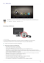 Page 64Using the Product3-6
3-6 Media Play
Connecting a USB Device
1.Turn on your TV.
2. Connect a USB device containing photo, music and/or mo vie files to the [USB] jack on the back of the TV.
3. When USB is connected to the TV, a popup window  appears. Then you can select .
 It might not work properly with unlicenced multimedia files.  Need-to-Know List before using  
• MTP (Media Transfer Protocol) is not supported.
• The file system supports FAT16, FAT32 and NTFS.
• Certain types of USB Digital camera and...