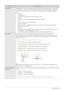 Page 343-4Using the Product
MENUDESCRIPTION
MagicBright  is a feature providing an optimum viewing envir onment depending on the contents of 
the image you are watching. Currently five different  modes are available: , , 
,  and . Each mode has its own pre-configured brightness 
value. 
•
 High Brightness
 For watching motion pictures such as a Blu-Ray or DVD.
•   For working with a mixture of images such as texts and graphics.
• 
 For documents or work  involving heavy text.
•   automatically detects the dist...