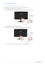 Page 142-3Installing the Product
2-3 Connecting with a PC
 The connecting part may differ depending on the product model. 
1.Connect the product to a PC depending on the video output supported by the PC.
•  When the graphics card provides D-Sub	Analog
output
• Connect the [RGB IN] port of the product to the [D-Sub] port of the PC with the D-Sub cable.
•  When the graphics card provides DVI	Digital
 output
•  Connect the [DVI IN] port of the product to the [DVI] port of the PC with the DVI cable.
 The [DVI...