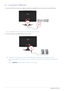 Page 162-4Installing the Product
2-4 Connecting an HDMI cable
1.Connect the HDMI output port of your digital output device to the [HDMI IN] port of the product using the HDMI cable.
 The [HDMI IN] terminal is supplied for the HDMI-dedicated models only. 
2.Connect a speaker to the [AUDIO OUT] port of the product.
 This product wont make any sound when only the HDMI cable is connected without a speaker connected.
When all the connections are complete, you can turn on and use the product and your DVD player (or...