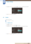 Page 5454
Screen Setup
4
4 Screen Setup
3Press [ ] to move to Sharpness and press [ ] on the product. The following screen will appear.
4Adjust the  Sharpness using the [ ] button.
4.5 Coarse
Adjust the screen frequency.
 Only available in Analog mode. 
4.5.1 Adjusting Coarse
1Press [ ] on the product.
2Press [ ] to move to  Picture and press [ ] on the product.
3Press [ ] to move to  Coarse and press [ ] on the product. The following screen will appear.
4Adjust the  Coarse using the [ ] button....