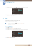 Page 5353
Configuring Tint
5
5 Configuring Tint
3Press [ ] to move to Green and press [ ] on the product. The following screen will appear.
4Adjust the  Green using the [ ] button.
5.3 Blue
Adjust the value of the color blue in the picture. (Range: 0~100)
A higher value will increase the intensity of the color.
 zThis option is not available when  Color is in Full or Intelligent  mode.
zOnly available in  Analog mode. 
5.3.1 Configuring Blue
1Press [ ] on the product.
2Press [ ] to move to  COLOR and press [ ]...