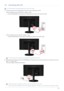 Page 23Installing the Product2-4
2-4 Connecting with a PC
 The connecting part may differ depending on the product model. 
1.Connect the product to a PC depending on the video output supported by the PC.
•  When the graphics card provides D-Sub	Analog
output
• Connect the [RGB IN] port of the product to the [D-Sub] port of the PC with the D-Sub cable.
•  When the graphics card provides DVI	Digital
 output
•  Connect the [DVI IN] port of the product to the [DVI] port of the PC with the DVI cable.
 The DVI...