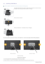 Page 142-3Installing the Product
2-3 Installing a Wall Mount
 Before installation, disassemble the product according to the following steps. 
This product provides a wall mount of 100 mm x 100 mm(200 mm x 100 mm) that complies with the VESA specifications.
1. Turn the product off and unplug the power cord from the wall outlet.
2. Place a soft cloth or cushion on a flat surface to  protect the panel and place the product face down.
Lift up the monitor stand to the maximum angle with your left hand, and remove...