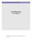 Page 1SyncMaster P2070H,P2270H 
LCD Monitor
User Manual
The appearance and the color may differ depending on the 
model.
 