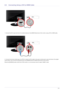 Page 23Installing the Product2-8
2-8 Connecting Using a DVI to HDMI Cable 
1. Connect the DVI output terminal of an external device to the [HDMI IN] terminal of the monitor using a DVI to HDMI cable. 
2. Connect the red and white plugs of an RCA to stereo (for PC) cable to the same colored audio output terminals of the digital 
output device, and connect the opposite plug to the [HDMI/PC/DVI-D AUDIO IN] terminal of the product.
Press the [SOURCE] button at the front of the monitor or on the remote control to...