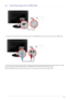 Page 21Installing the Product2-8
2-8 Connecting Using a DVI to HDMI Cable 
1. Connect the DVI output terminal of an external device to th e [HDMI IN] terminal of the monitor using a DVI to HDMI cable. 
2. Connect the red and white plugs of an RCA to stereo (for PC ) cable to the same colored audio output terminals of the digital 
output device, and connect the opposite plug to the  [HDMI/PC/DVI-D AUDIO IN] terminal of the product.
Press the [SOURCE] button at the front of the monitor or on the remote control to...