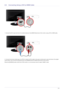 Page 21Installing the Product2-8
2-8 Connecting Using a DVI to HDMI Cable 
1. Connect the DVI output terminal of an external device to the [HDMI IN] terminal of the monitor using a DVI to HDMI cable. 
2. Connect the red and white plugs of an RCA to stereo (for PC) cable to the same colored audio output terminals of the digital 
output device, and connect the opposite plug to the [HDMI/PC/DVI-D AUDIO IN] terminal of the product.
Press the [SOURCE] button at the front of the monitor or on the remote control to...