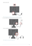 Page 17Installing the Product2-4
Switches the Power On/Off.
 When the product is connected to a PC, you can turn the product on and use it. 
3.Connect the [AUDIO IN] port on the rear side of the monitor to the sound card of the PC.
Connect your headphones to the Headphone connection terminal.
 Applicable to the models that have speakers only.
 
 