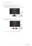 Page 162-3Installing the Product
2-3 Connecting with a PC
 The connecting part may differ depending on the product model. 
1.Connect the product to a PC depending on the video output supported by the PC.
•  When the graphics card provides D-Sub	Analog
output
• Connect the [RGB IN] port of the product to the [D-Sub] port of the PC with the D-Sub cable.
•  When the graphics card provides DVI	Digital
 output
•  Connect the [DVI IN] port of the product to the [DVI] port of the PC with the DVI cable.
 The [DVI...