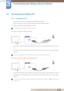 Page 3232
Connecting and Using a Source Device
3
3 Connecting and Using a Source Device
3.3 Connecting and Using a PC
3.3.1 Connecting to a PC
zDo not connect the power cable before connecting all other cables.
Ensure you connect a source device first before connecting the power cable.
zSelect a connection method suitable for your PC.
 Connecting parts may differ in different products. 
Connection Using an HDMI-DVI Cable
1Connect the HDMI-DVI cable to the HDMI port on the back of the product and the DVI port on...