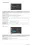 Page 353-6Using the product
 SIZE & POSITION
 SETUP&RESET
MenuDescription
H-PositionMoves the position of the di splay area on the screen horizontally.
 This function is only available in analog mode. 
V-PositionMoves the position of the di splay area on the screen vertically.
 This function is only available in analog mode. 
Image Size•  - The picture is displayed at the aspect ratio of the input signal.
•  - The picture is displayed in full screen r egardless of the aspect ratio of the input signal.
 • A...