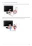 Page 21Installing the Product2-8
2-8 Connecting Using a DVI to HDMI Cable 
1. Connect the DVI output terminal of an external device to the [HDMI IN] terminal of the monitor using a DVI to HDMI cable. 
2. Connect the red and white plugs of an RCA to stereo (for PC) cable to the same coloured audio output terminals of the digital 
output device, and connect the opposite plug to the [HDMI/PC/DVI-D AUDIO IN] terminal of the product.
Press the [SOURCE] button at the front of the monitor or on the remote control to...