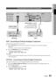 Page 21
0 English
English 1

02
Connections

Connecting Audio from external Components
AUX : Connecting an External Analogue Component
Analogue signal components such as a VCR.
Connect AUX IN (Audio) on the back of the product to the Audio Out of the external Analogue component. 
Be sure to match the colours of the connecting jacks.
Press the FUNCTION button to select AUX input. 
The mode switches as follows : DVD/CD ➞ D.IN ➞ AUX ➞ USB ➞ FM.
   NOTE
You can connect the Video Output jack of your VCR to...