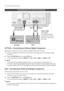 Page 26
 English

Connections

English 

Connecting audio from external Components
OPTICAL : Connecting an External Digital Component
Digital signal components such as a Cable Box/Satellite receiver (Set-Top Box).
Connect the Digital Input (OPTICAL) on the product to the Digital Output of the external digital 
component.
 Press the FUNCTION button to select D.IN input.
The mode switches as follows : BD/DVD ; D. IN ; AUX ; HDMI 1 ; HDMI 2 ; FM
NOTE
To see video from your Cable Box/Satellite...