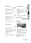 Page 310 EnglishEnglish 1
04 Basic Functions
Step Motion Play   
 D
Press the PAUSE button repeatedly.
The picture moves forward one frame each time 
the button is pressed during playback.
NOTE
No sound is heard during step motion playback.
5 Minute Skip function
D
During playback, press the _ ,+ button.
Playback skips 5 minutes forward whenever you 
press the 
+ button.
Playback skips 5 minutes backward whenever 
you press the 
_ button.
NOTE
This function is available only for the DivX that...