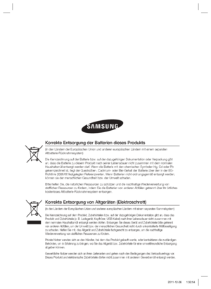 Page 234Korrekte Entsorgung von Altgeräten (Elektroschrott)
(In den Ländern der Europäischen Union und anderen europäische\
n Ländern mit einem separaten Sammelsystem)
Die Kennzeichnung auf dem Produkt, Zubehörteilen bzw. auf der dazugeh\
örigen Dokumentation gibt an, dass das 
Produkt und Zubehörteile (z. B. Ladegerät, Kopfhörer, USB-Kabe\
l) nach ihrer Lebensdauer nicht zusammen mit 
dem normalen Haushaltsmüll entsorgt werden dürfen. Entsorgen Sie d\
ieses Gerät und Zubehörteile bitte getrennt 
von anderen...