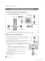 Page 9820 Français
Branchements
Connexion du module récepteur sans ﬁ l proposé en option
Pour raccorder les enceintes ambiophoniques sans ﬁ l, vous devez vous procurer le module récepteur 
sans ﬁ l et la carte émettrice auprès de votre revendeur Samsung.
Ce produit devrait être uniquement connecté au système SWA-5000\
.
Module récepteur sans ﬁ l (SWA-5000)
Appuyez sur la languette de la borne située à l’arrière de l\
'enceinte.
Insérez le ﬁ l noir dans la borne noire (–) et le ﬁ l rouge dans la borne 
rouge...