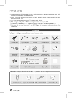 Page 90
1 Português

Introdução

Português 1

Ligue dispositivos USB directamente à porta USB do produto. A ligação através de um cabo USB pode causar problemas de compatibilidade.
Inserir mais de um dispositivo de memória num leitor de vários cartões pode provocar o incorrecto funcionamento do leitor.
O produto não suporta o protocolo PTP para câmaras digitais.
Não desligue um dispositivo USB durante o processo de “carregamento”.
Quanto maior for a resolução da imagem, mais demorada será a respectiva...